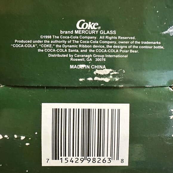 Coca-Cola Tabletop Collection Mercury Glass Mini Fridge Ornament - Picture 5 of 7